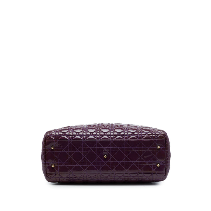 Dior Cannage Lady Dior Souple Cabas Grand Violet