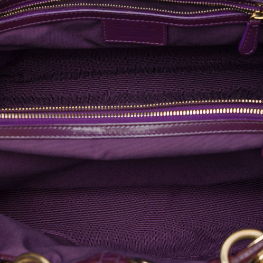 Dior Cannage Lady Dior Souple Cabas Grand Violet