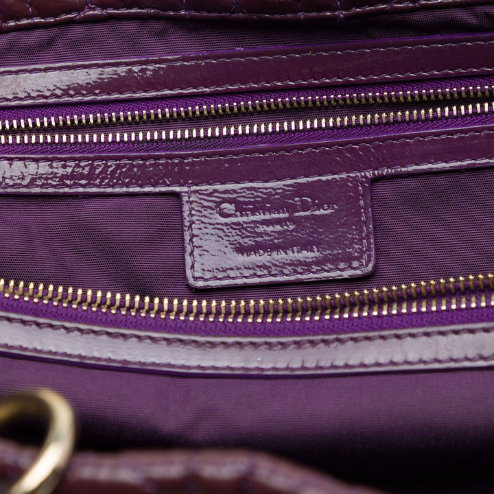Dior Cannage Lady Dior Souple Cabas Grand Violet