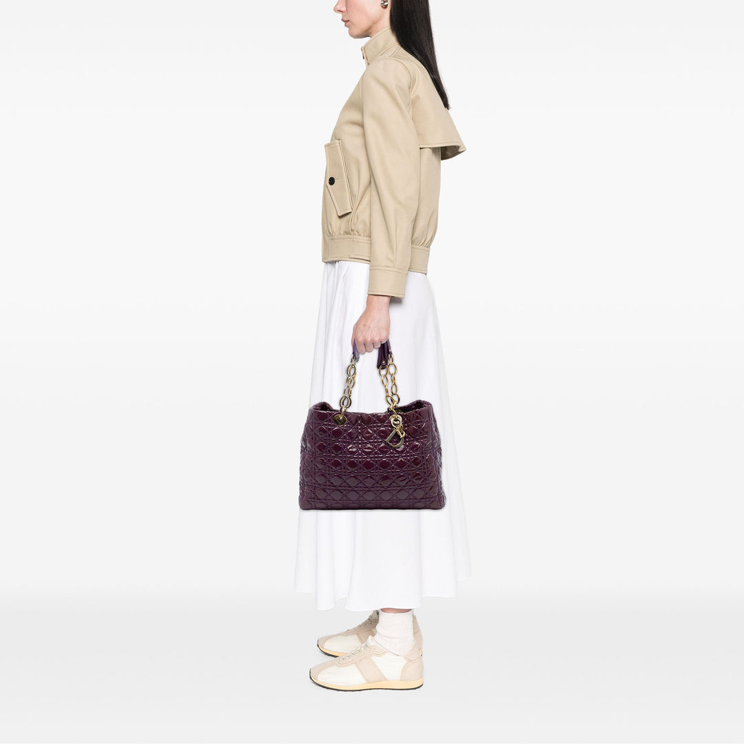 Dior Cannage Lady Dior Souple Cabas Grand Violet