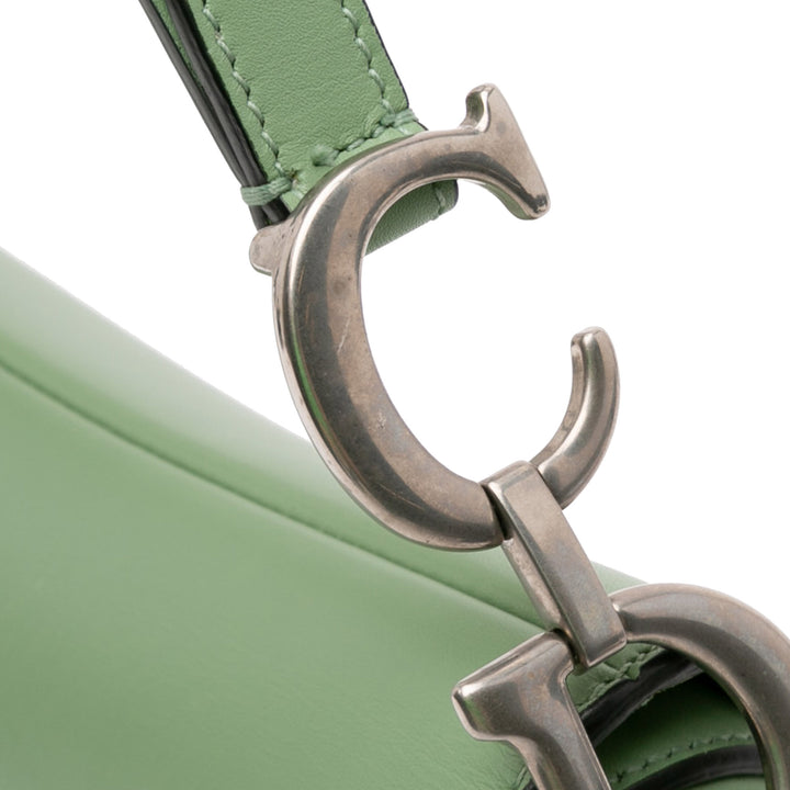 Mini Leather Saddle Bag Green - Gaby Paris