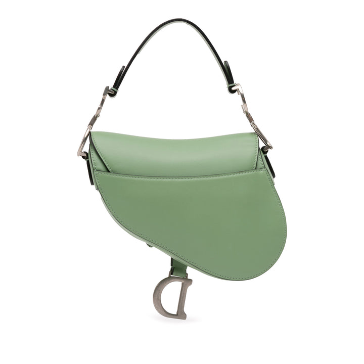 Mini Leather Saddle Bag Green - Gaby Paris