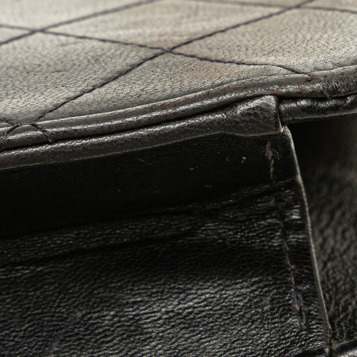 CC Quilted Lambskin Full Flap Black - Gaby Paris
