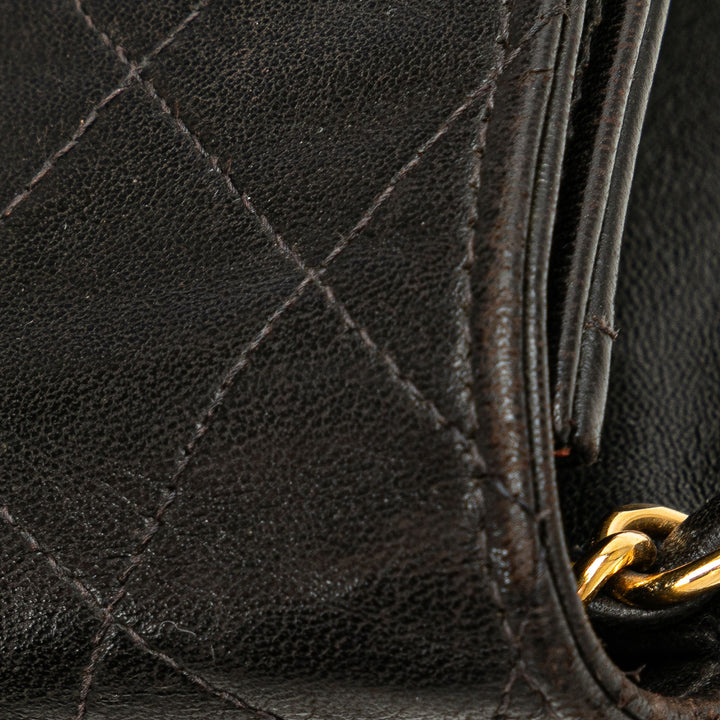 CC Quilted Lambskin Full Flap Black - Gaby Paris