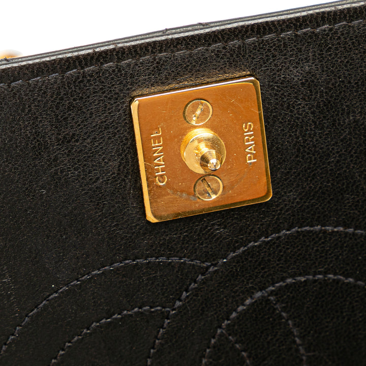 CC Quilted Lambskin Full Flap Black - Gaby Paris