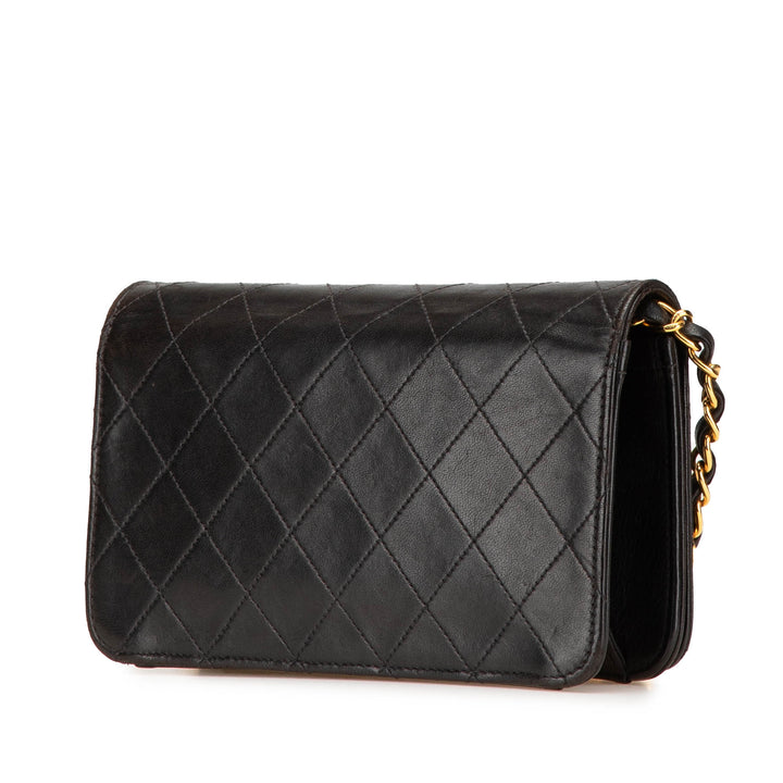 CC Quilted Lambskin Full Flap Black - Gaby Paris