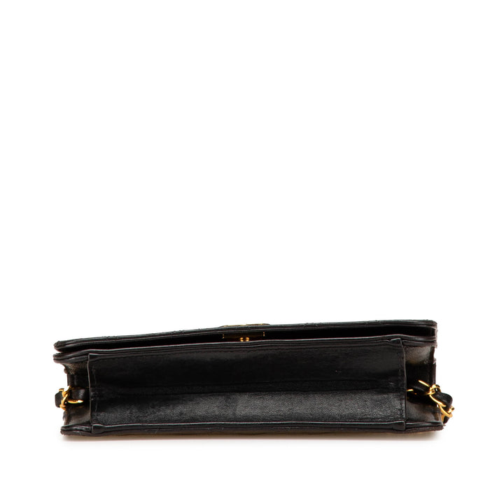 CC Quilted Lambskin Full Flap Black - Gaby Paris