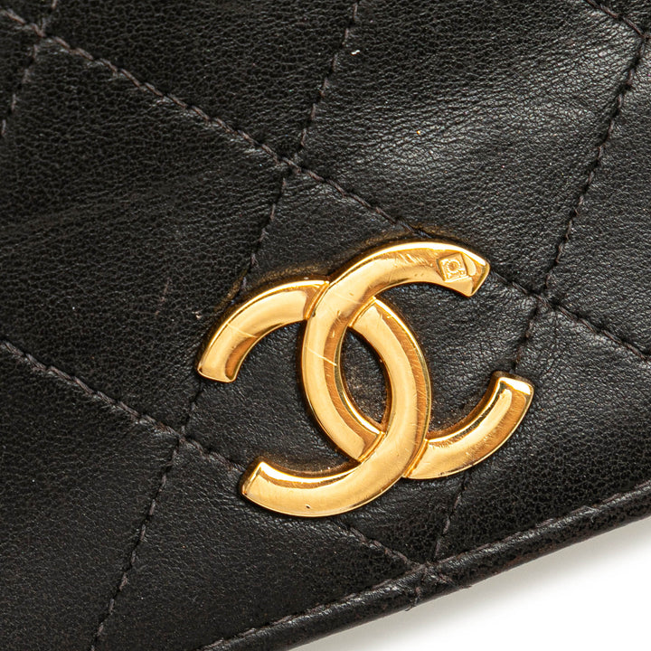CC Quilted Lambskin Full Flap Black - Gaby Paris