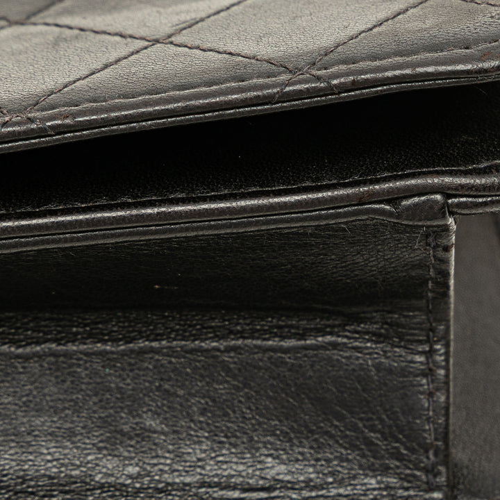 CC Quilted Lambskin Full Flap Black - Gaby Paris