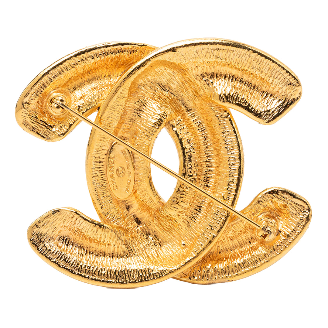 Chanel CC plaqué Matelassé Broche