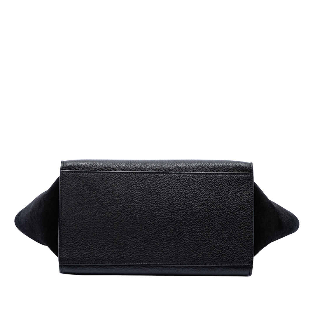 Celine Drummed et Trapeze Sac Petit Cuir de veau Noir – vue 3 – GABY PARIS