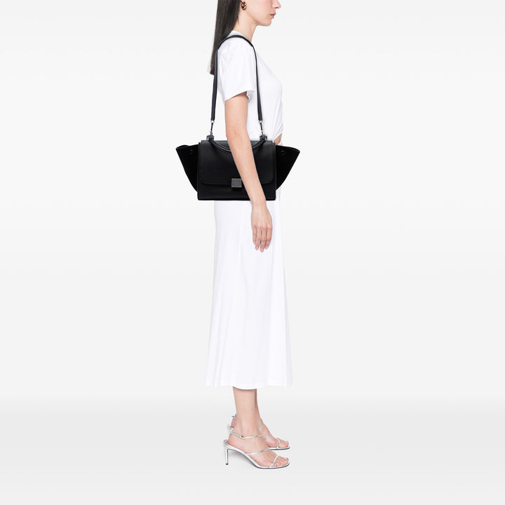 Celine Drummed et Trapeze Sac Petit Cuir de veau Noir – vue 6 – GABY PARIS