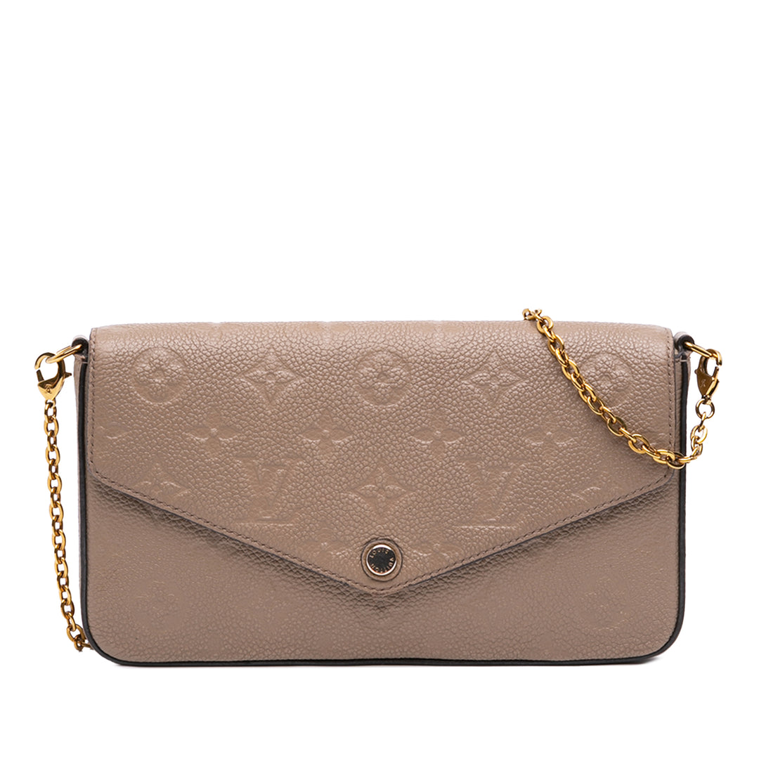 Pochette Felicie Monogram Empreinte Beige