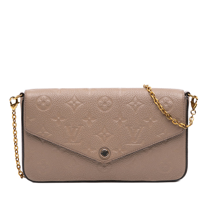 Pochette Felicie Monogram Empreinte Beige