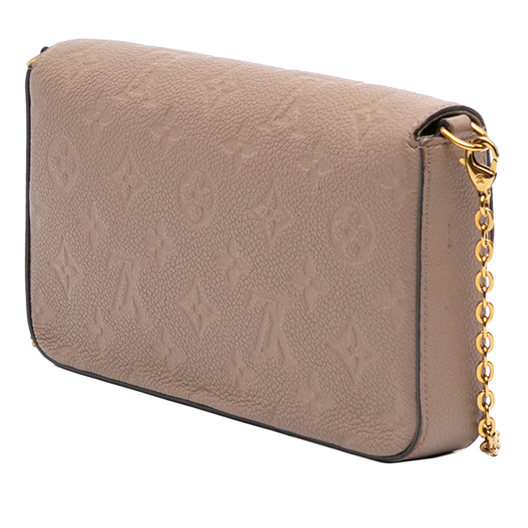 Pochette Felicie Monogram Empreinte Beige
