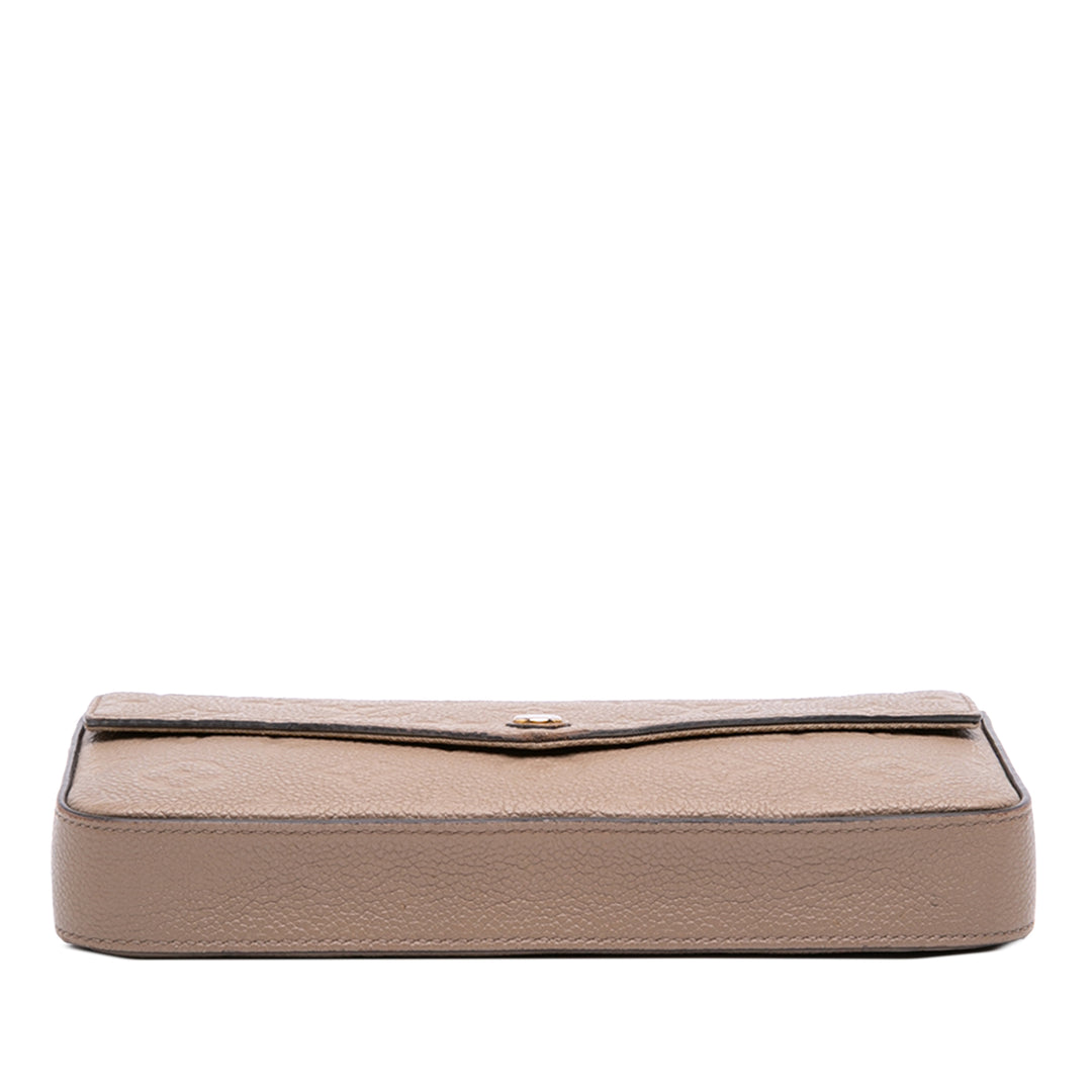 Pochette Felicie Monogram Empreinte Beige