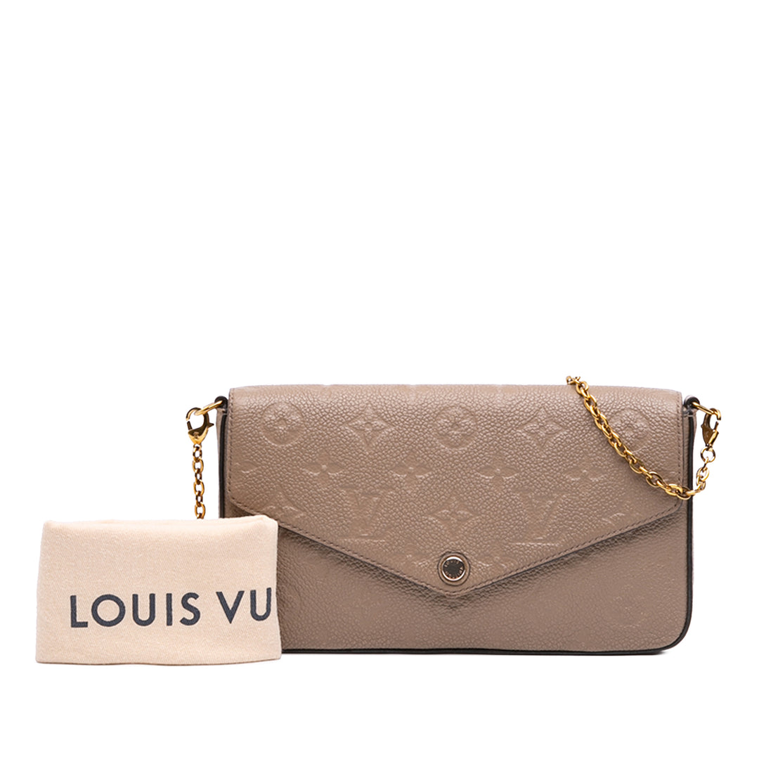 Pochette Felicie Monogram Empreinte Beige