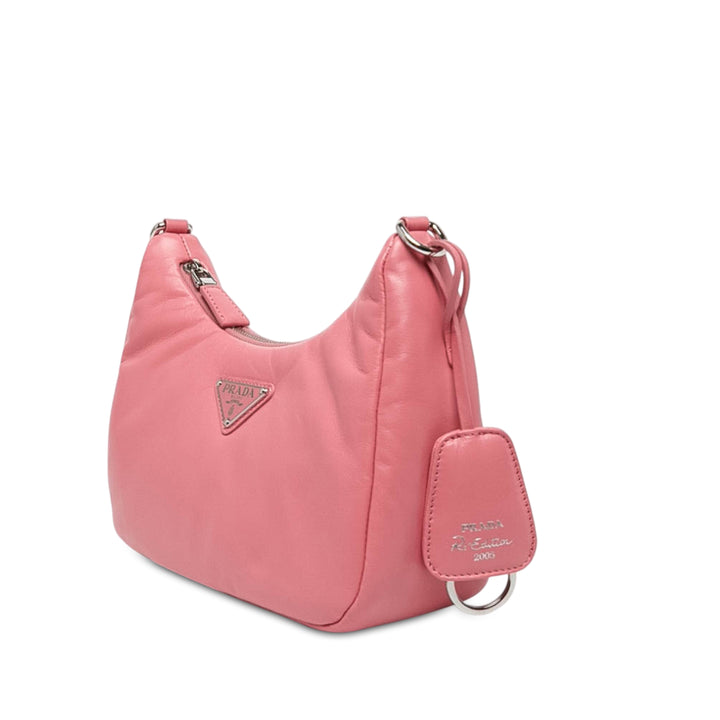 Prada Sac à main Souple Padded Re Edition 2005 nappa Rose – vue 2 – GABY PARIS