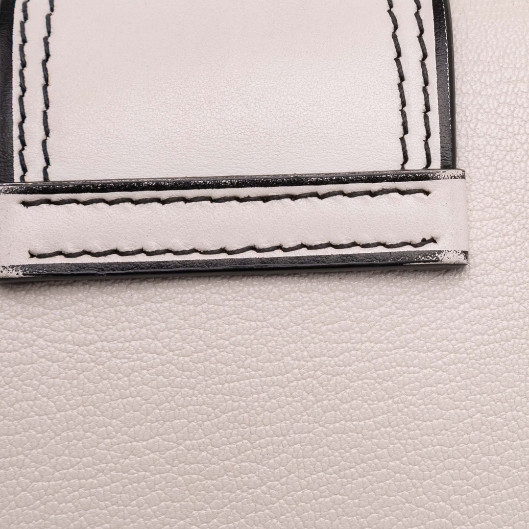Goatskin Madras Soft Calf Crystal Embellished Crossbody White - Gaby Paris