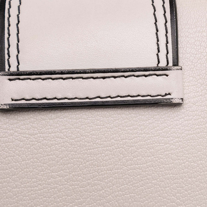 Goatskin Madras Soft Calf Crystal Embellished Crossbody White - Gaby Paris
