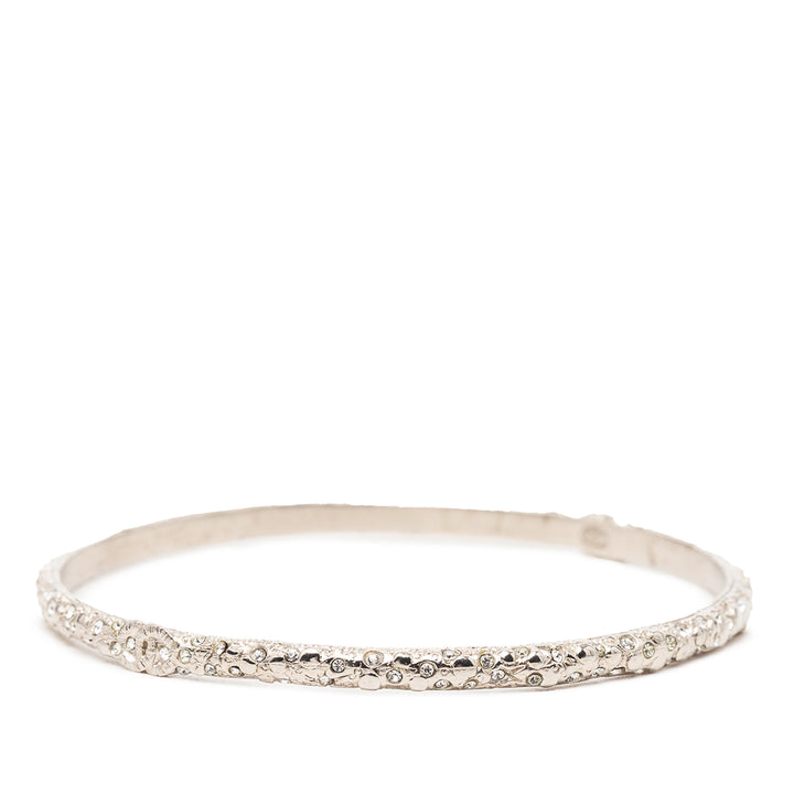 Chanel CC plaqué Strass Bangle