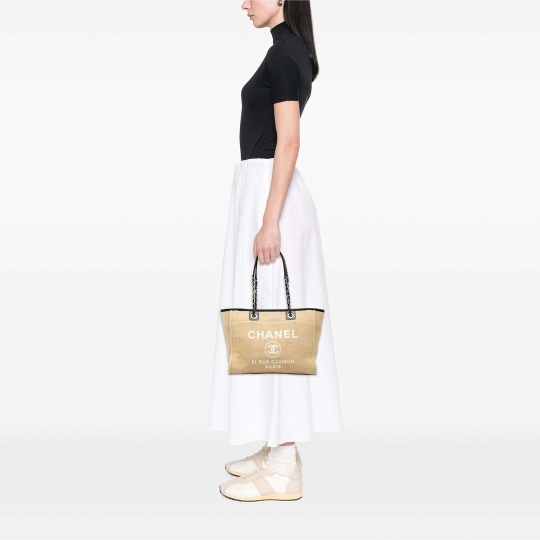 Chanel Small Toile Deauville Cabas