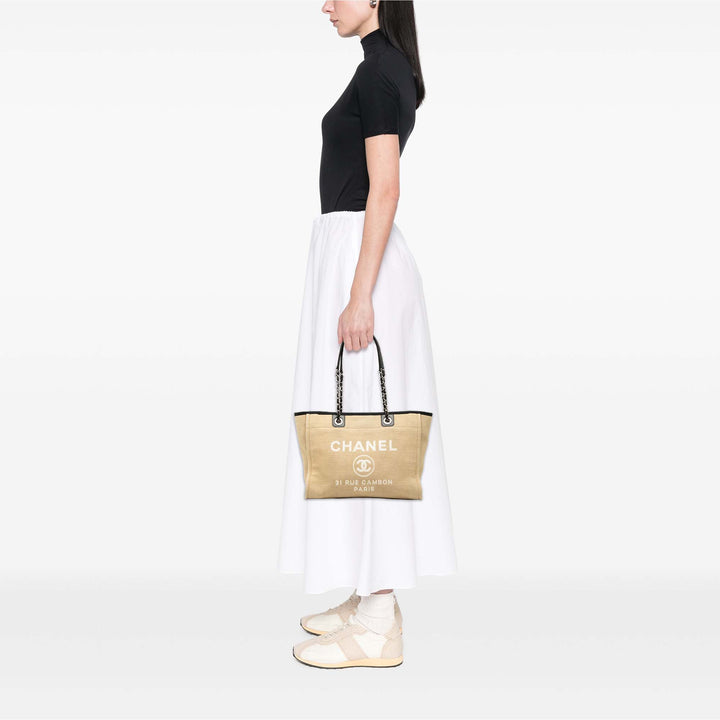 Chanel Small Toile Deauville Cabas