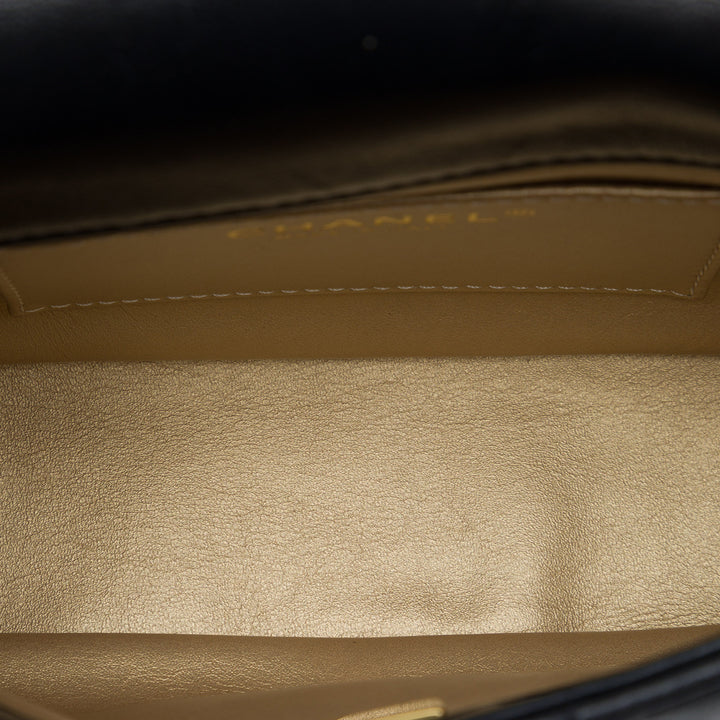 Chanel CC Matelassé Multi Chaîne Rabat simple Mini Cuir de veau Noir – vue 4 – GABY PARIS