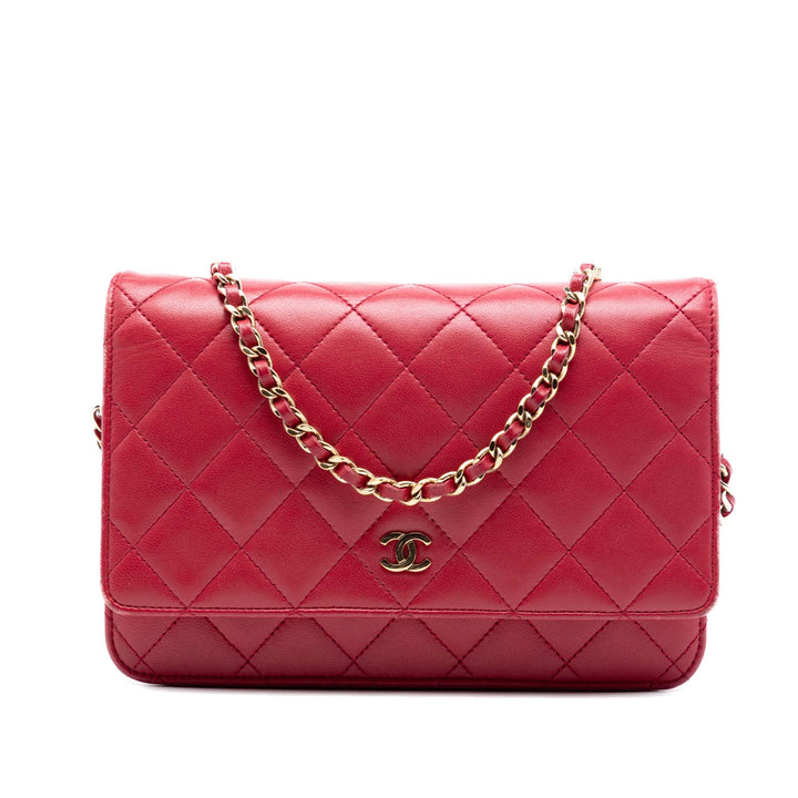 Chanel CC Matelassé Cuir d’agneau Wallet on Chain
