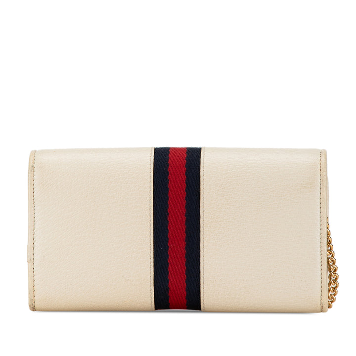 Leather Ophidia Wallet on Chain White - Gaby Paris