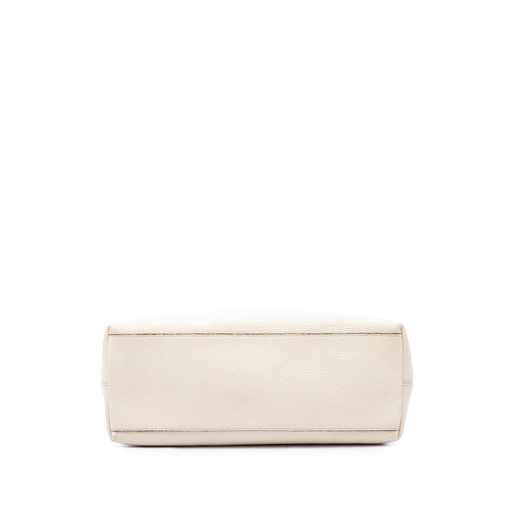 Gucci Cabas Soho chaîne Moyen Cuir de veau Blanc – vue 3 – GABY PARIS