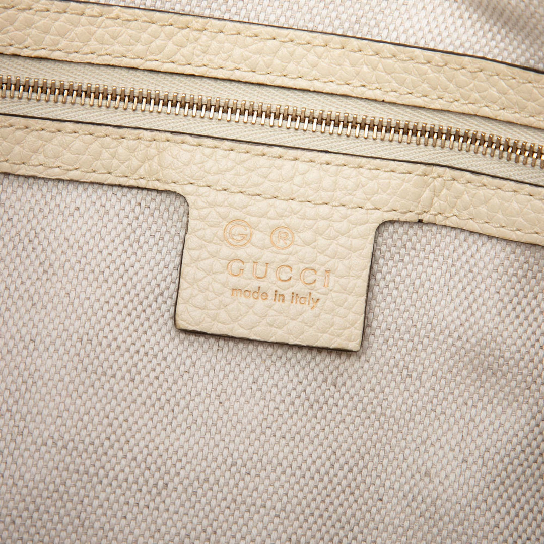 Gucci Cabas Soho chaîne Moyen Cuir de veau Blanc – vue 5 – GABY PARIS
