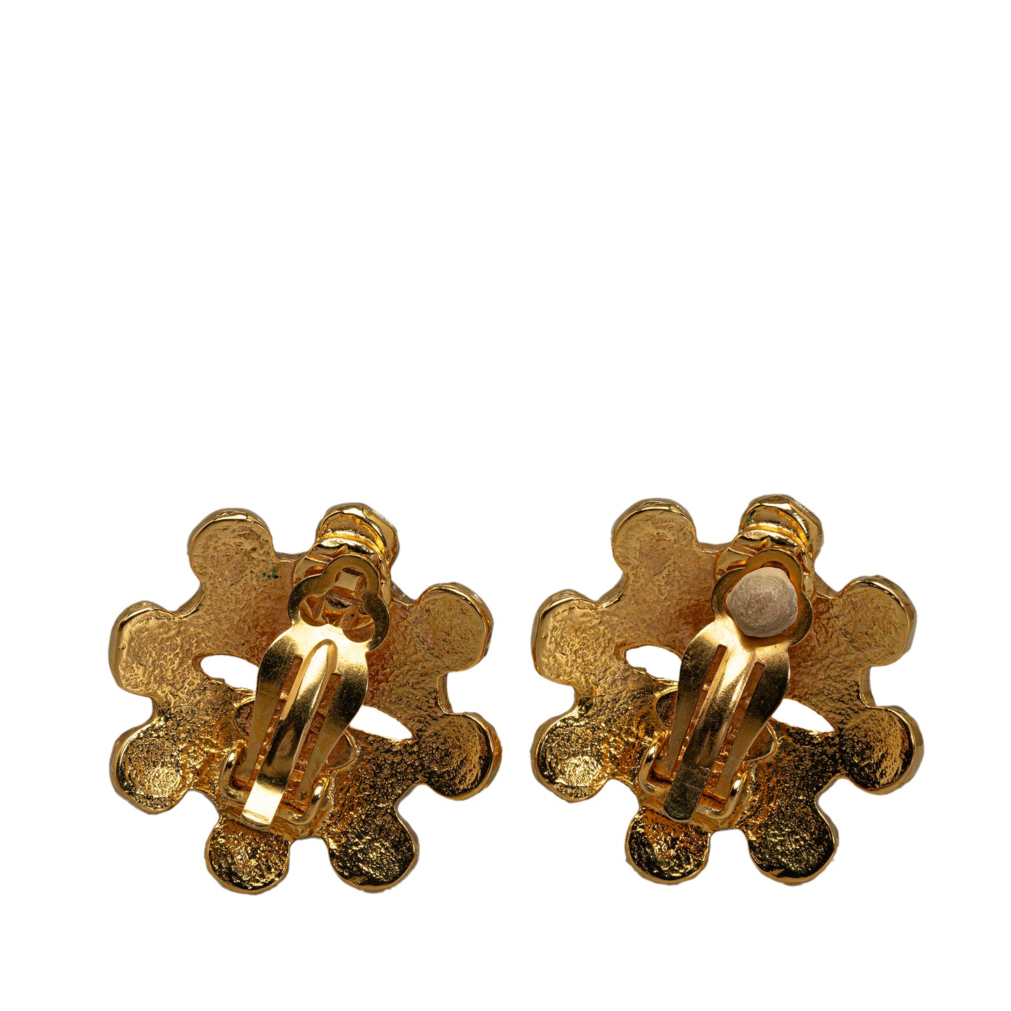 CC Flower Clip on Earrings Gold - Gaby Paris