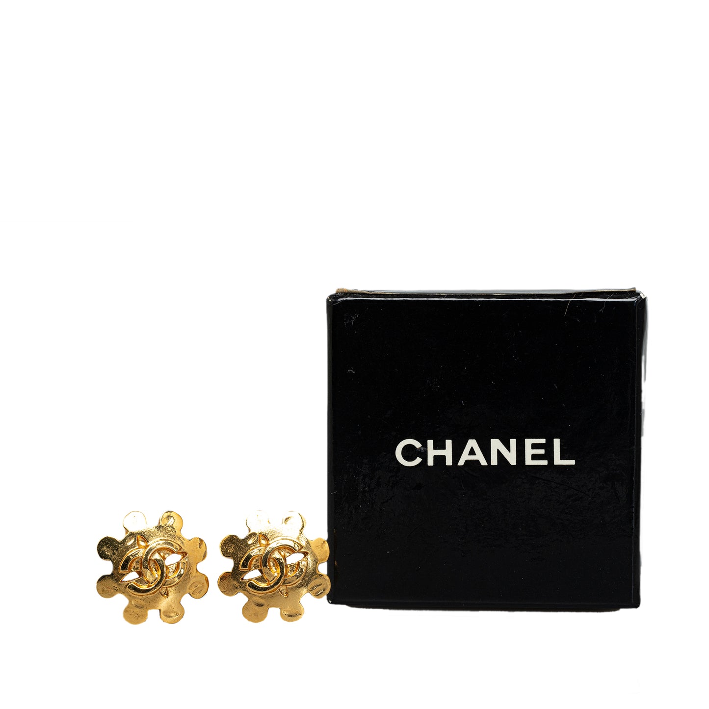 CC Flower Clip on Earrings Gold - Gaby Paris