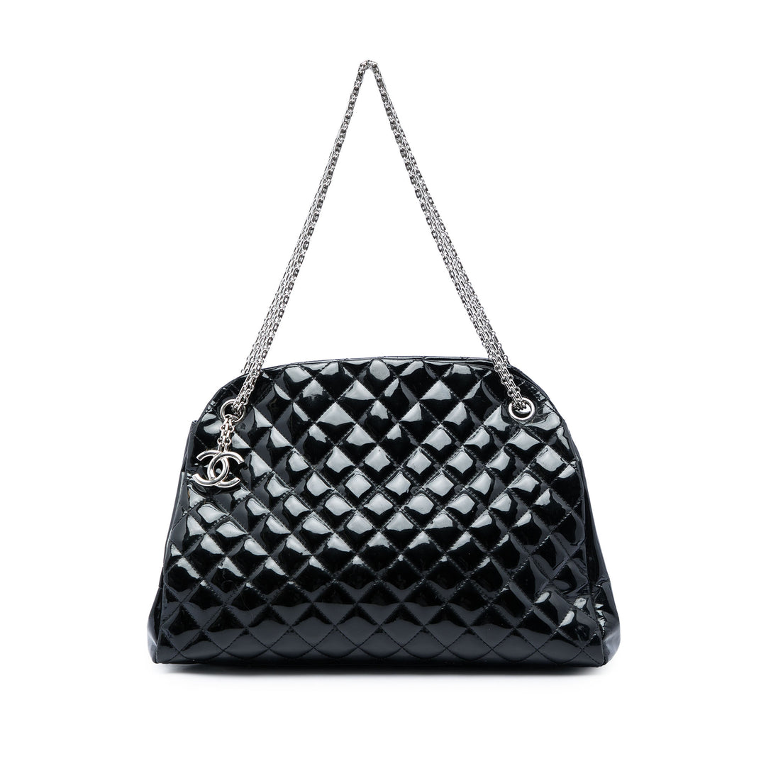 Chanel Matelassé Just Mademoiselle Sac bowling Grand Noir – vue principale – GABY PARIS