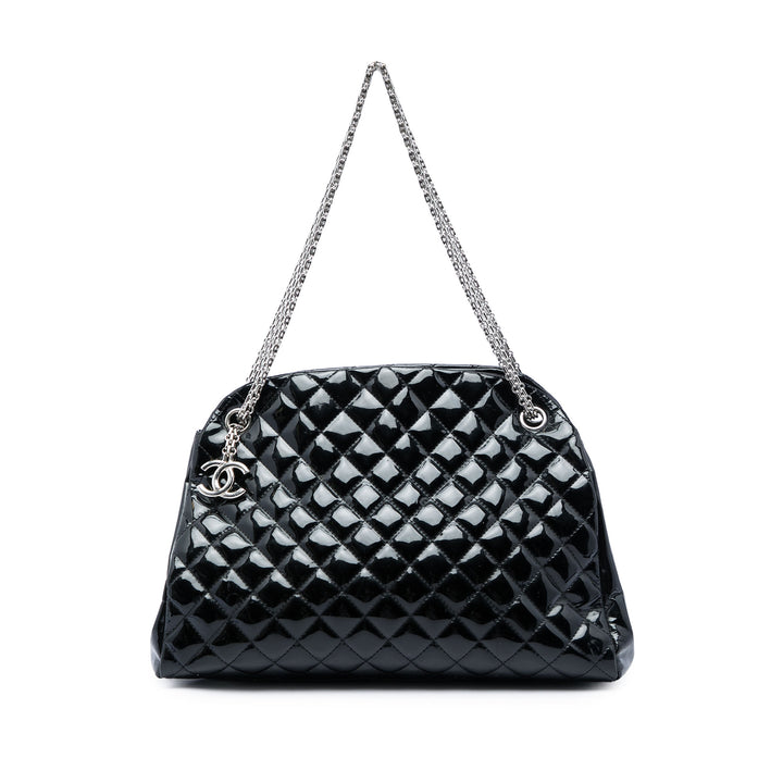 Chanel Matelassé Just Mademoiselle Sac bowling Grand Noir – vue principale – GABY PARIS