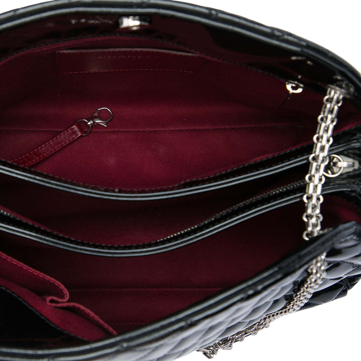 Chanel Matelassé Just Mademoiselle Sac bowling Grand Noir – vue 4 – GABY PARIS