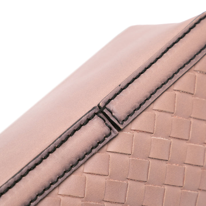Nappa Intrecciato Mirror Lens Shoulder Bag Pink - Gaby Paris