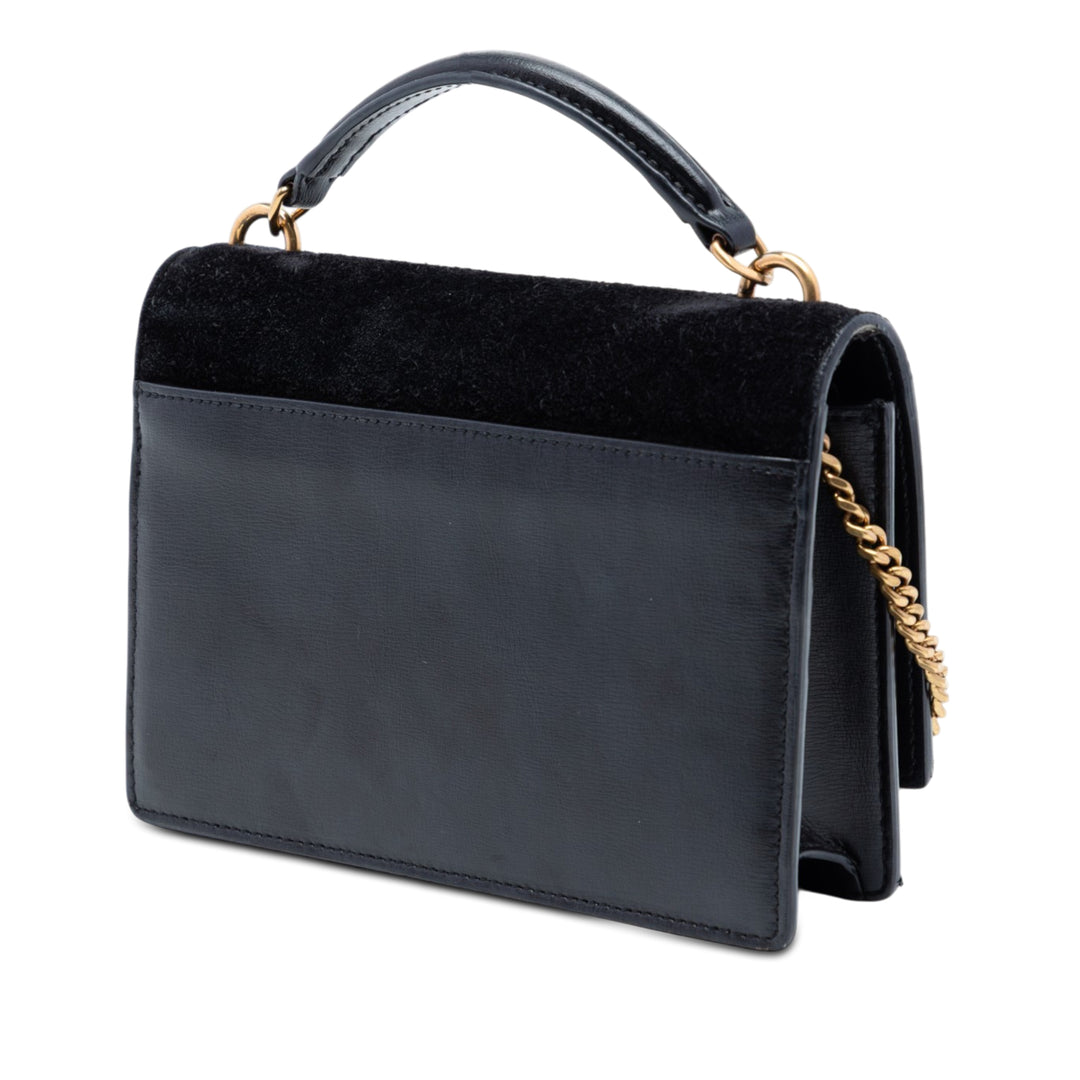 Saint Laurent Medium Daim et Cuir de veau Monogram Sunset sac à anse supérieure