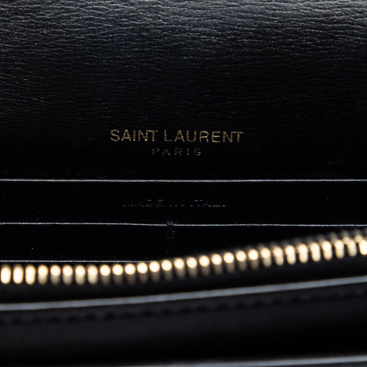Saint Laurent Medium Daim et Cuir de veau Monogram Sunset sac à anse supérieure
