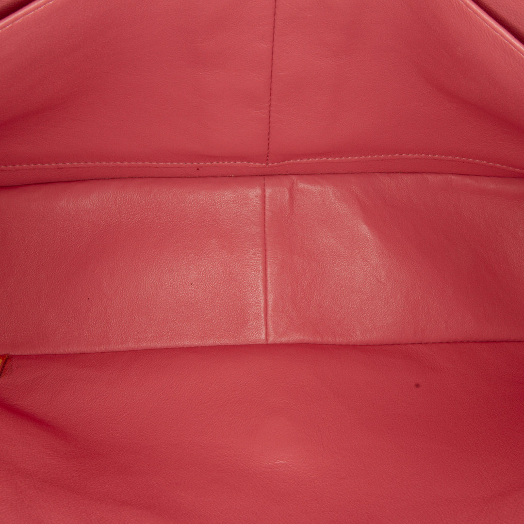 Jumbo Classic Lambskin Double Flap Pink - Gaby Paris