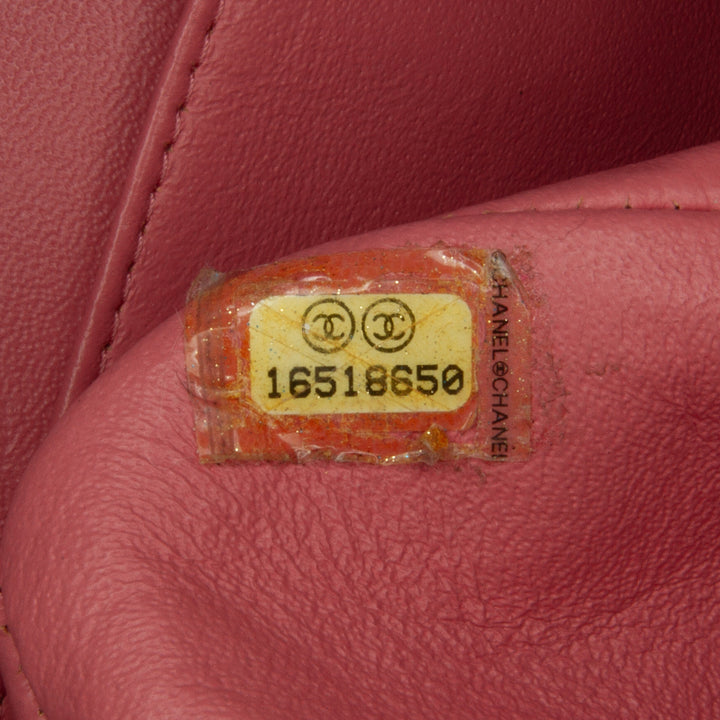 Jumbo Classic Lambskin Double Flap Pink - Gaby Paris