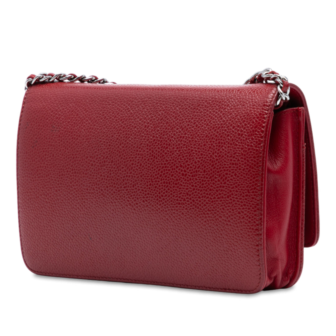 Chanel CC Caviar Wallet on Chain