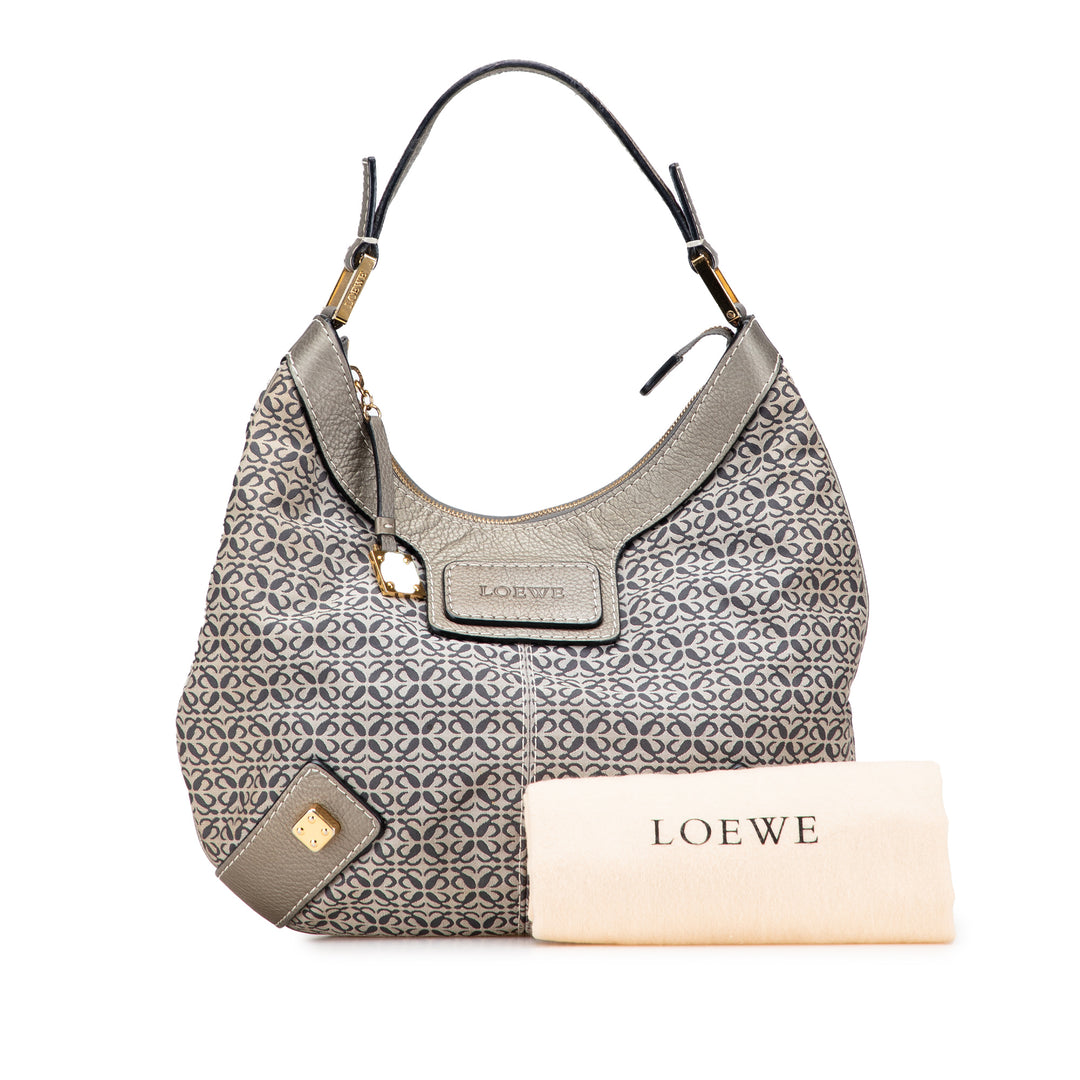 LOEWE Anagram Toile New Road Hobo Gris
