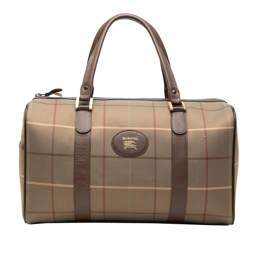 Burberry Vintage Check Toile Boston Sac