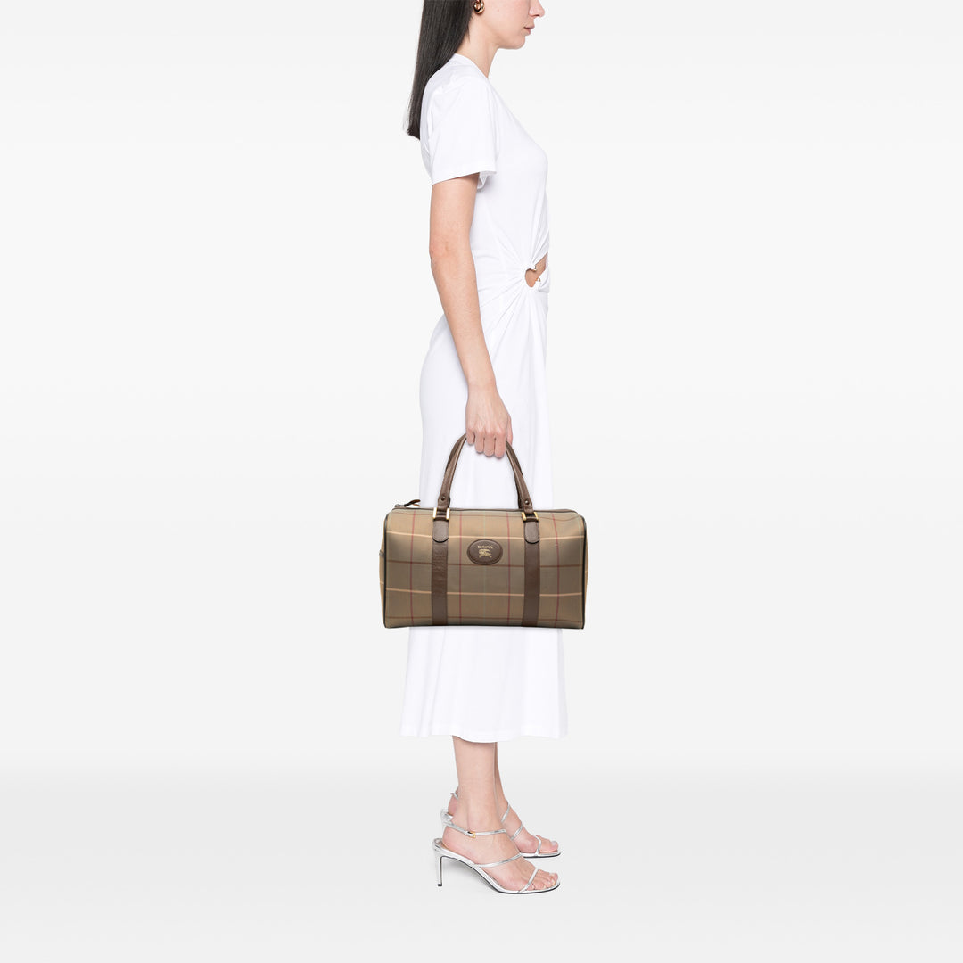 Burberry Vintage Check Toile Boston Sac
