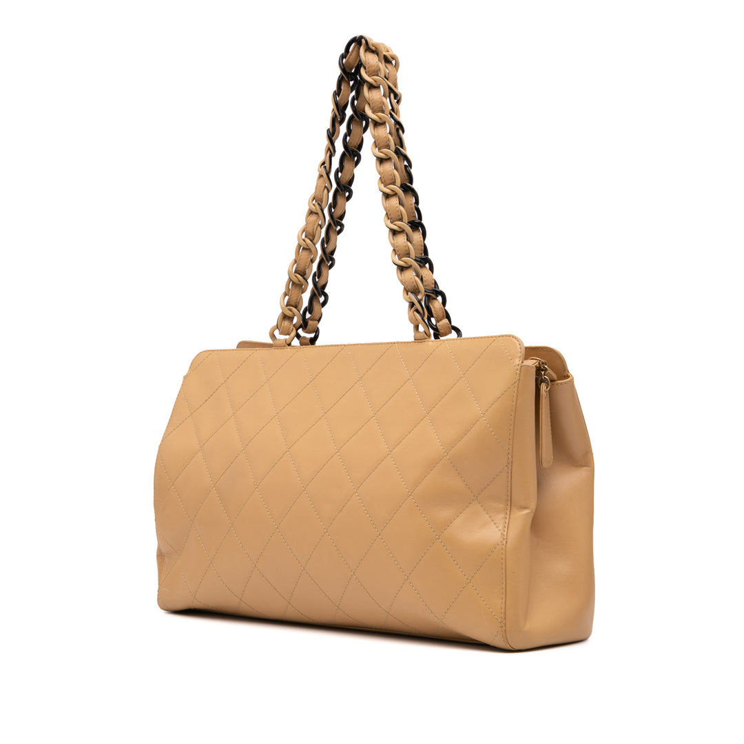 Chanel CC Quilted Cuir d’agneau Chain Sac bandoulière Marron