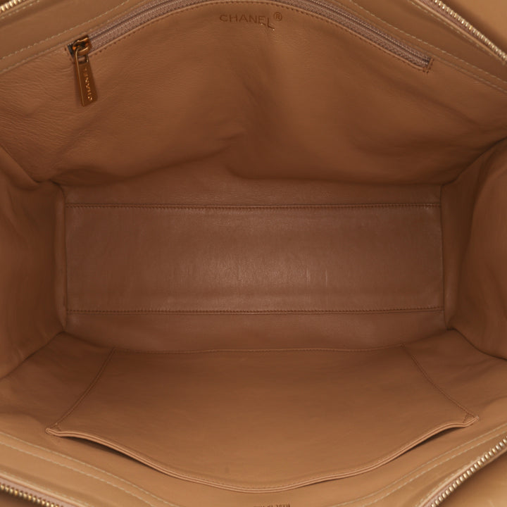 Chanel CC Quilted Cuir d’agneau Chain Sac bandoulière Marron