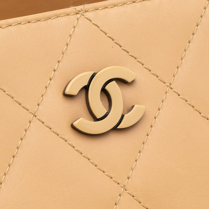 Chanel CC Quilted Cuir d’agneau Chain Sac bandoulière Marron