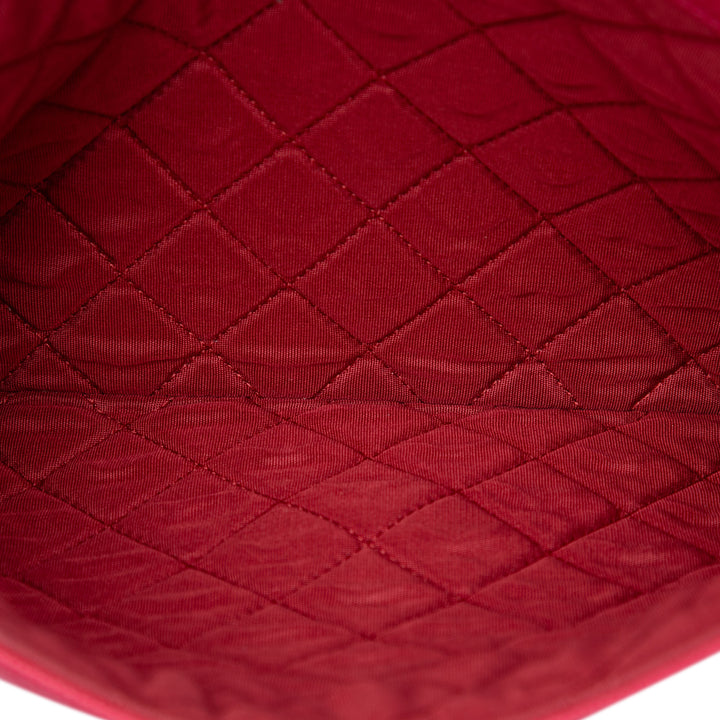 Paris Cuba Matelassé Thread Around Enveloppe Pochette Cuir caviar Rose